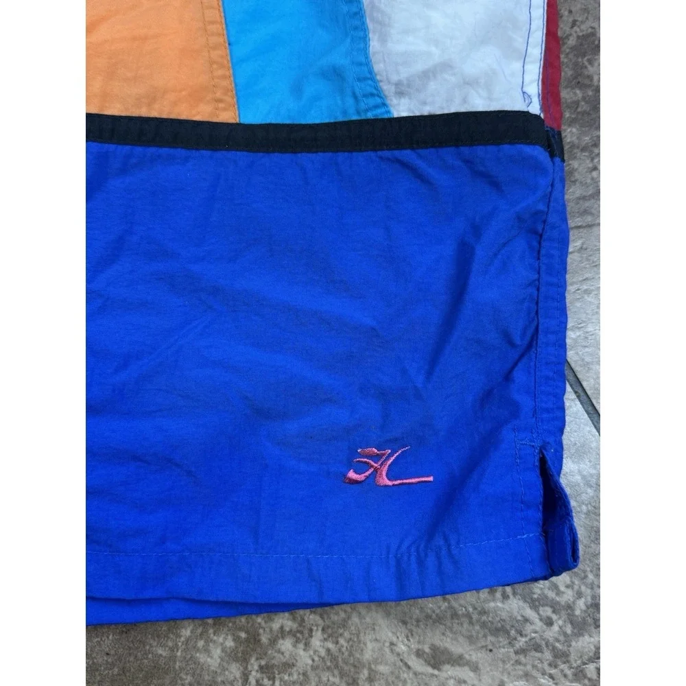 Vintage Color Block Hobie Mens Swimsuit 90s Swim Shorts Blue Multicolor Medium - Picture 5 of 9